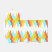 Gele, rode en kadetblauwe driehoeken bedankdoosjes (Uitgevouwen)