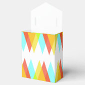 Gele, rode en kadetblauwe driehoeken bedankdoosjes (Geopend)