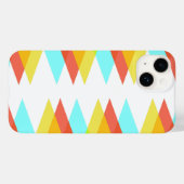 Gele, rode en kadetblauwe driehoeken Case-Mate iPhone case (Achterkant (horizontaal))