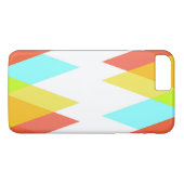 Gele, rode en kadetblauwe driehoeken Case-Mate iPhone case (Achterkant (Horizontaal))