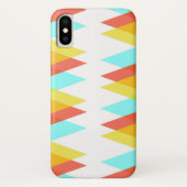 Gele, rode en kadetblauwe driehoeken Case-Mate iPhone case (Achterkant)
