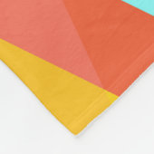 Gele, rode en kadetblauwe driehoeken fleece deken (Hoek)