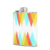 Gele, rode en kadetblauwe driehoeken heupfles (Links)