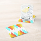 Gele, rode en kadetblauwe driehoeken kartonnen onderzetters (Insitu)