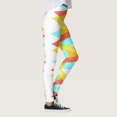 Gele, rode en kadetblauwe driehoeken leggings (Rechts)
