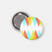 Gele, rode en kadetblauwe driehoeken magneet (Voorkant / Achterkant)