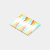 Gele, rode en kadetblauwe driehoeken post-it® notes (Schuin)