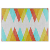 Gele, rode en kadetblauwe driehoeken snijplank (Voorkant)