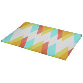 Gele, rode en kadetblauwe driehoeken snijplank (Hoek)