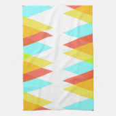 Gele, rode en kadetblauwe driehoeken theedoek (Verticaal)