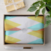 Gele, rode en kadetblauwe driehoeken tissuepapier (Geschenk)