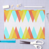 Gele, rode en kadetblauwe driehoeken tissuepapier (Craft)