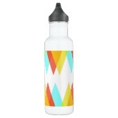 Gele, rode en kadetblauwe driehoeken waterfles  (Rechts)