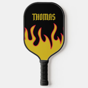 Gele, rode en zwarte lammeren, speciaal gepersonal pickleball paddle