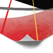 Gele & Rode Geometrische Canvas Ontwerp AP0011 Pos Poster (Hoek)