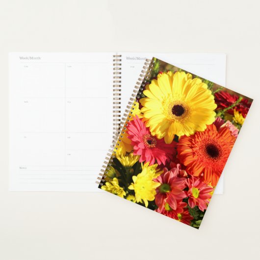 Gele rode Gerbera Chrysanthemum Flowers Planner (Display)