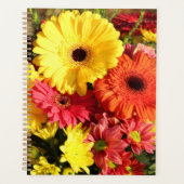 Gele rode Gerbera Chrysanthemum Flowers Planner (Voorkant)