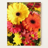 Gele rode Gerbera Chrysanthemum Flowers Planner (Achterkant)