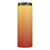 Gele rode gradiënt aangepaste monogram tumbler thermosbeker (Achterkant)