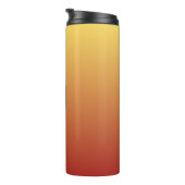 Gele rode gradiënt aangepaste monogram tumbler thermosbeker (Geroteerd rechts)