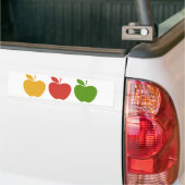 Gele rode groene appel bumpersticker (Op Truck)