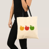 Gele rode groene appel tote bag (Voorkant (product))