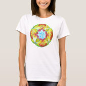 Gele rode hand geschilderd yoga mandala Tanktop (Voorkant)