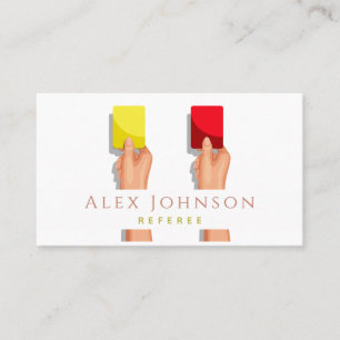 Gele rode kaart Soccer Referesport Game Ref. Visitekaartje