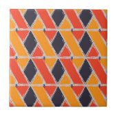 Gele, rode, koele trendy struik tak geometrische k tegeltje (Voorkant)