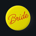 Gele rode minimale bruid Button<br><div class="desc">Geel Minimal Bride Button.</div>