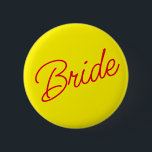 Gele rode minimale bruid Button<br><div class="desc">Geel Minimal Bride Button.</div>