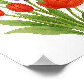 Gele Rode Paarse Tulpen Schilderij Bloemstuk Muur  Poster (Hoek)