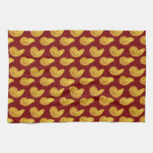 Gele rode paisley theedoek (Horizontaal)