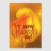 Gele rode roze Valentijnsdag Magnetic Card (Voorkant)