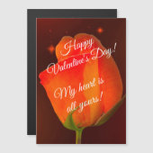 Gele rode rozenroze Valentijnsdag met magneetkaart (Voorkant / Achterkant)