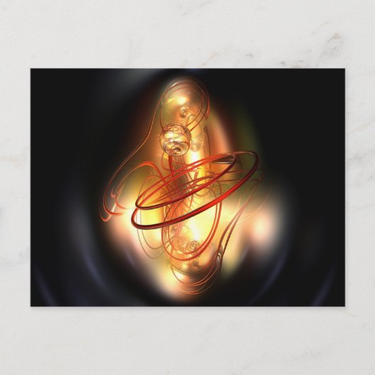 Gele rode shine briefkaart (Voorkant)