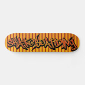 Gele rode skateboarden - Skateboard (Horizontaal)