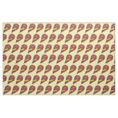 Gele rode sneeuwsneeuw bevat Summer Fabric Stof (Fat Quarter)