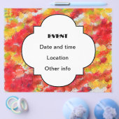 Gele rode spatten flyer (Enkel)