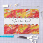 Gele rode spatten tissuepapier (Craft)