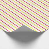 Gele Rode Strepen Cadeaupapier (Hoek)