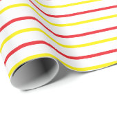 Gele Rode Strepen Cadeaupapier (Rol Hoek)