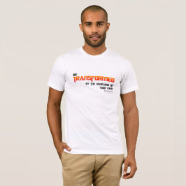 Gele rode tekst T-shirt transformeren