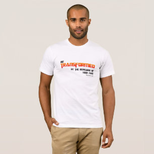 Gele rode tekst T-shirt transformeren