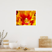 Gele Rode Tulp Bloem Bloemstuk Kunstzinnige Afdruk Poster (Keuken)