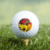 Gele & Rode Tulpen Golfballen (Insitu Shirt)
