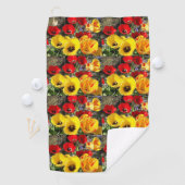 Gele & Rode Tulpen Golfhanddoek (Insitu)