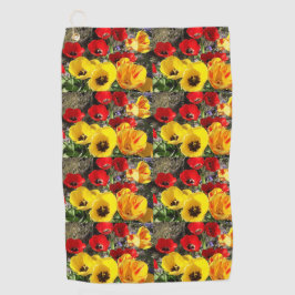 Gele & Rode Tulpen Golfhanddoek