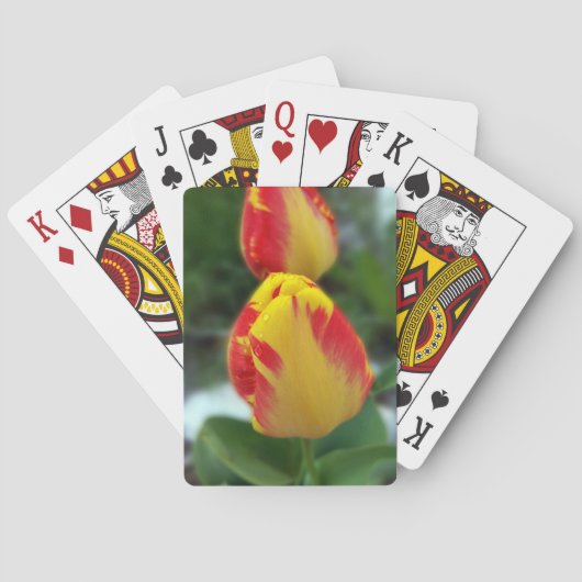 gele rode tulpen pokerkaarten (Achterkant)