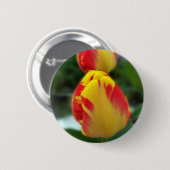 gele rode tulpen ronde button 5,7 cm (Voorkant /achterkant)